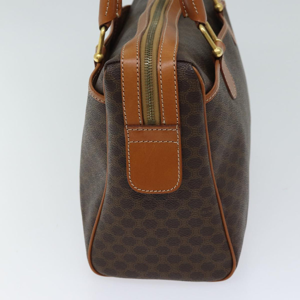 CELINE Macadam Canvas Hand Bag PVC Brown Auth fm3343