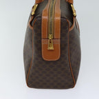CELINE Macadam Canvas Hand Bag PVC Brown Auth fm3343