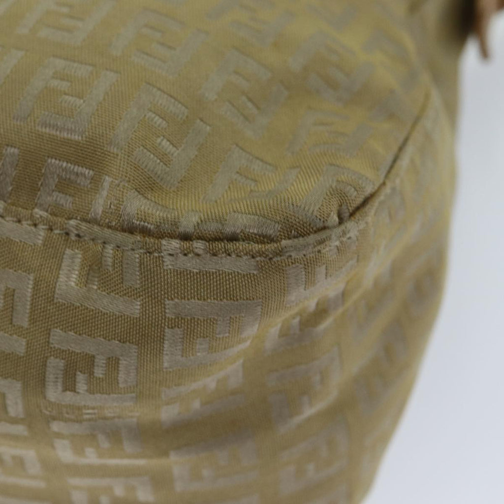 FENDI Zucchino Canvas Mamma Baguette Shoulder Bag Beigefm3459