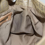 FENDI Zucchino Canvas Mamma Baguette Shoulder Bag Beigefm3459