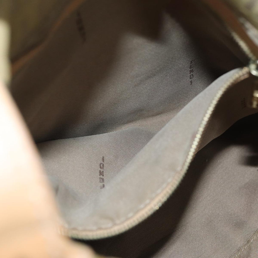 FENDI Zucchino Canvas Mamma Baguette Shoulder Bag Beigefm3459