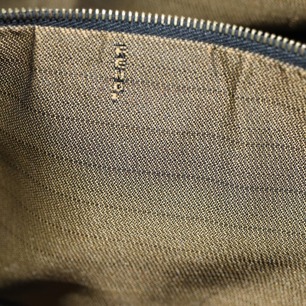 FENDI Zucca Canvas Hand Bag Black Brownfm3460