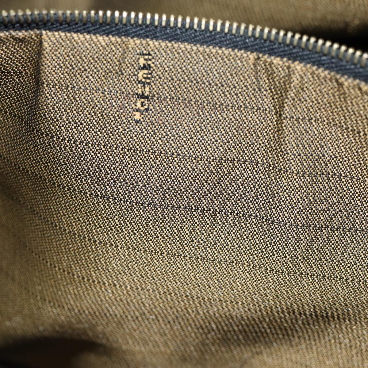 FENDI Zucca Canvas Hand Bag Black Brownfm3460