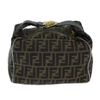 FENDI Zucca Canvas Hand Bag Black Brownfm3460