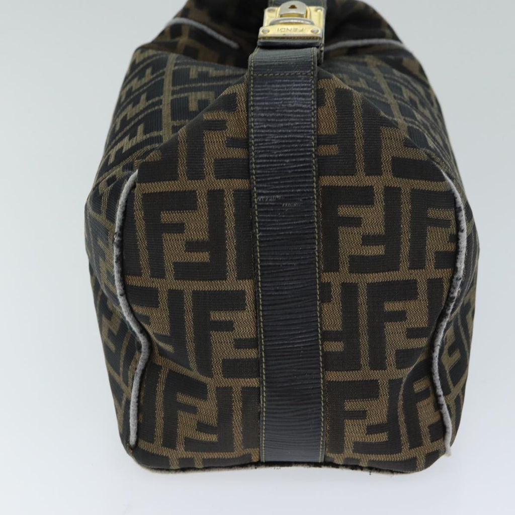 FENDI Zucca Canvas Hand Bag Black Brownfm3460