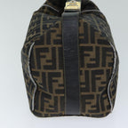 FENDI Zucca Canvas Hand Bag Black Brownfm3460