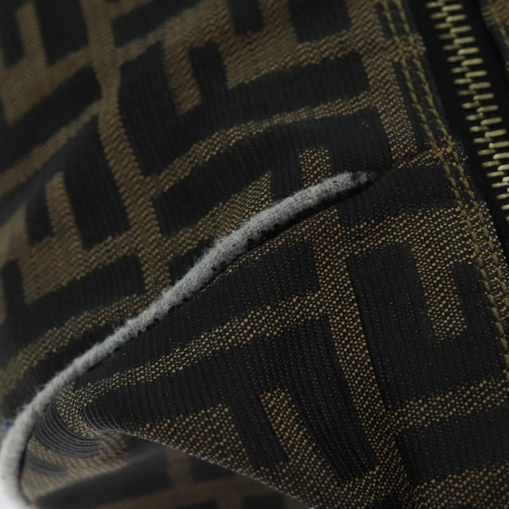 FENDI Zucca Canvas Hand Bag Black Brownfm3460