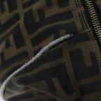 FENDI Zucca Canvas Hand Bag Black Brownfm3460
