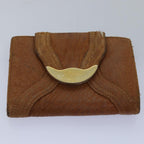 FENDI Zucca Canvas Wallet Leather 6Set Black Brownfm3475