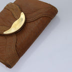 FENDI Zucca Canvas Wallet Leather 6Set Black Brownfm3475