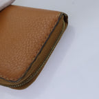 FENDI Zucca Canvas Wallet Leather 6Set Black Brownfm3475