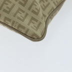 FENDI Zucchino Canvas Shoulder Bag Beigefm3513