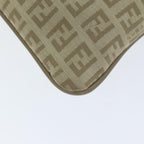 FENDI Zucchino Canvas Shoulder Bag Beigefm3513