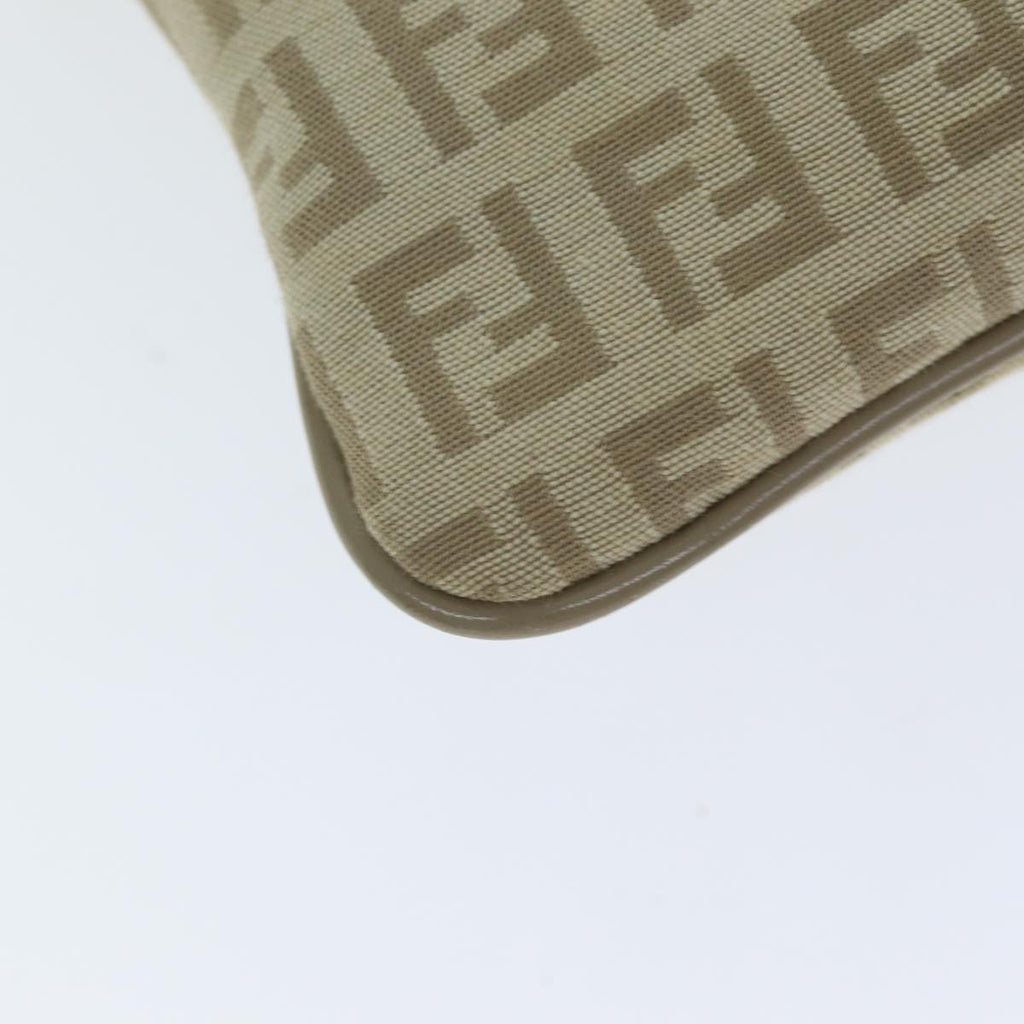 FENDI Zucchino Canvas Shoulder Bag Beigefm3513