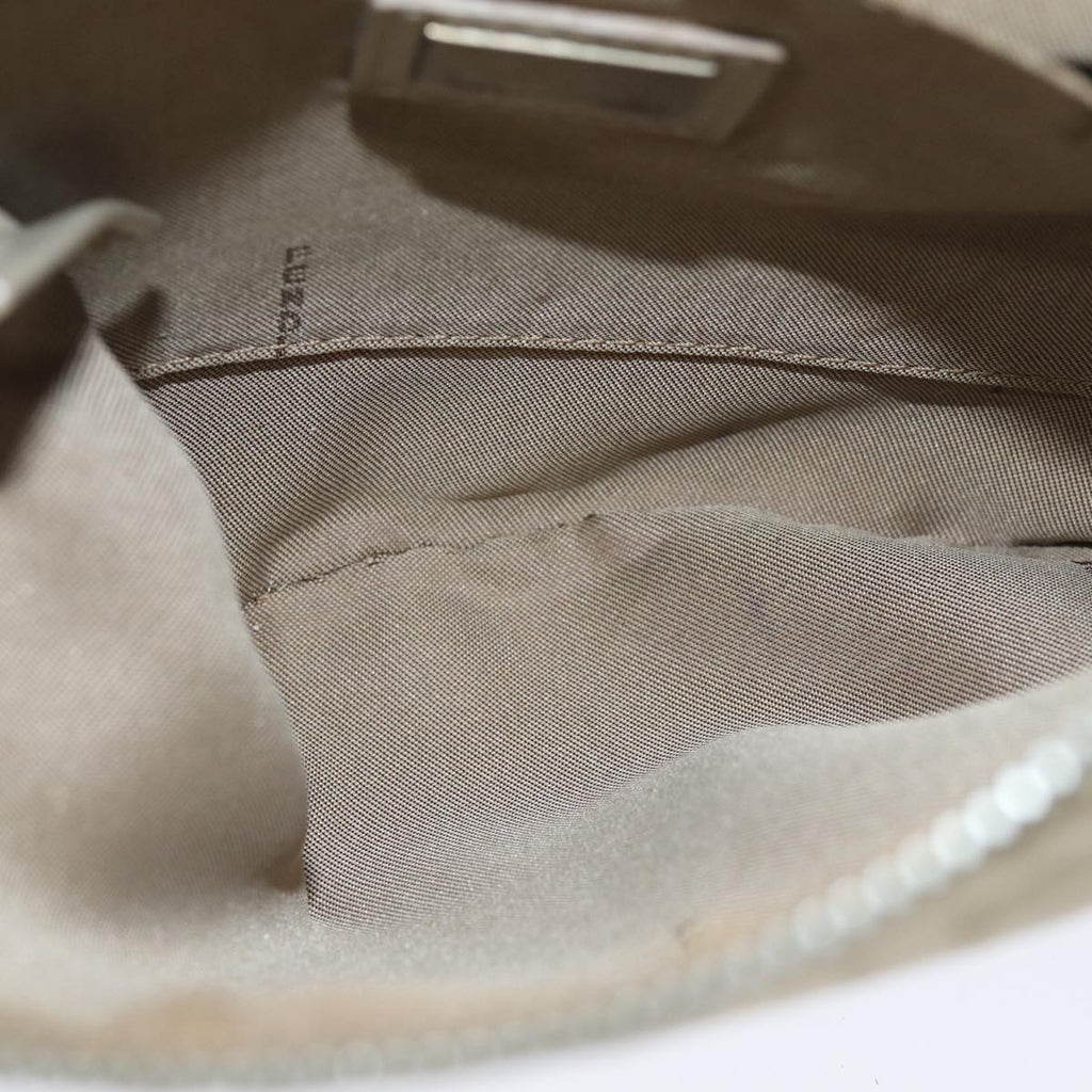 FENDI Zucchino Canvas Shoulder Bag Beigefm3513