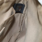 FENDI Zucchino Canvas Shoulder Bag Beigefm3513