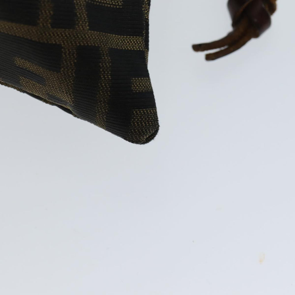 FENDI Zucca Canvas Purse Shoulder Bag Brown Blackfm3526