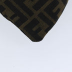 FENDI Zucca Canvas Purse Shoulder Bag Brown Blackfm3526