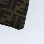FENDI Zucca Canvas Purse Shoulder Bag Brown Blackfm3526