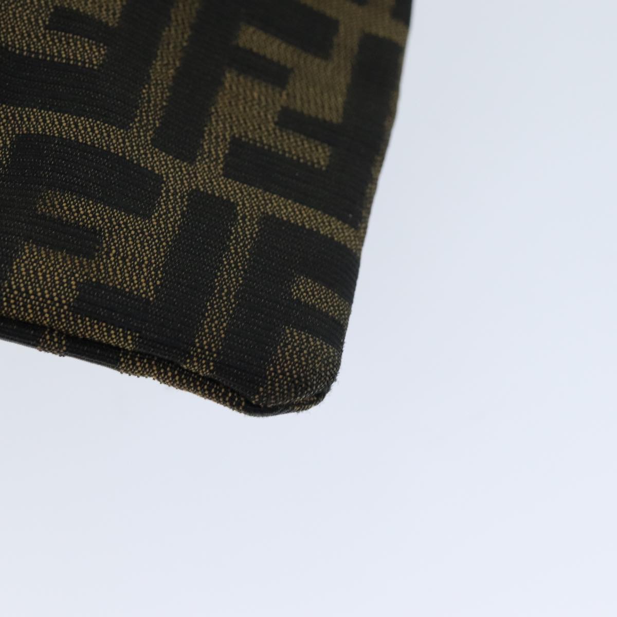 FENDI Zucca Canvas Purse Shoulder Bag Brown Blackfm3526