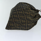 FENDI Zucca Canvas Purse Shoulder Bag Brown Blackfm3526