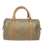 CELINE Macadam Canvas Boston Bag Beige  fm3561
