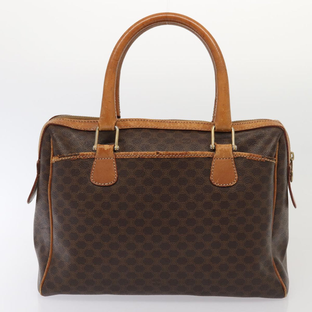 CELINE Macadam Canvas Shoulder Bag Hand Bag PVC Leather 2Set Brown  fm3566