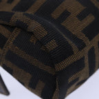 FENDI Zucca Canvas Pouch Brownfm3578