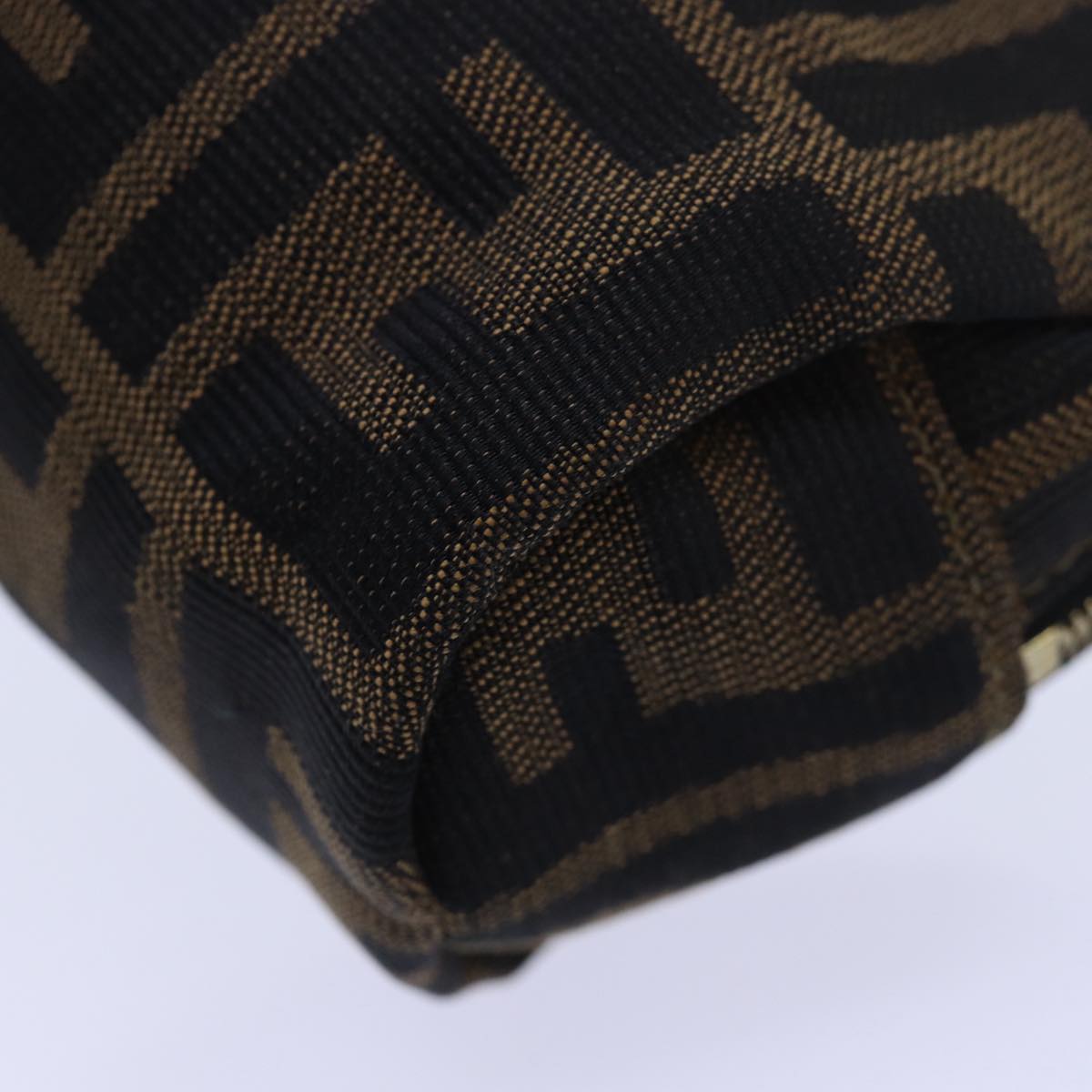 FENDI Zucca Canvas Pouch Brownfm3578