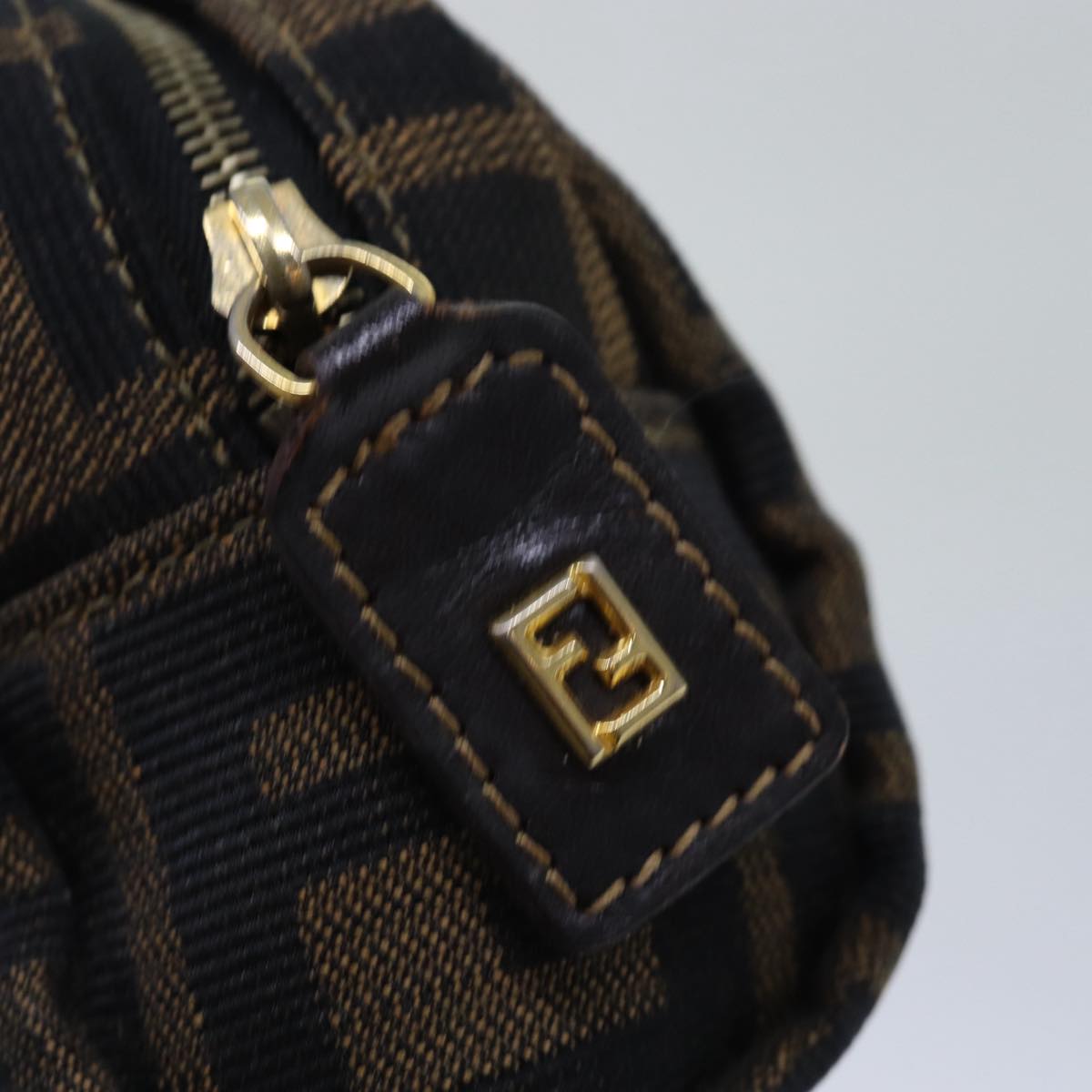 FENDI Zucca Canvas Pouch Brownfm3578