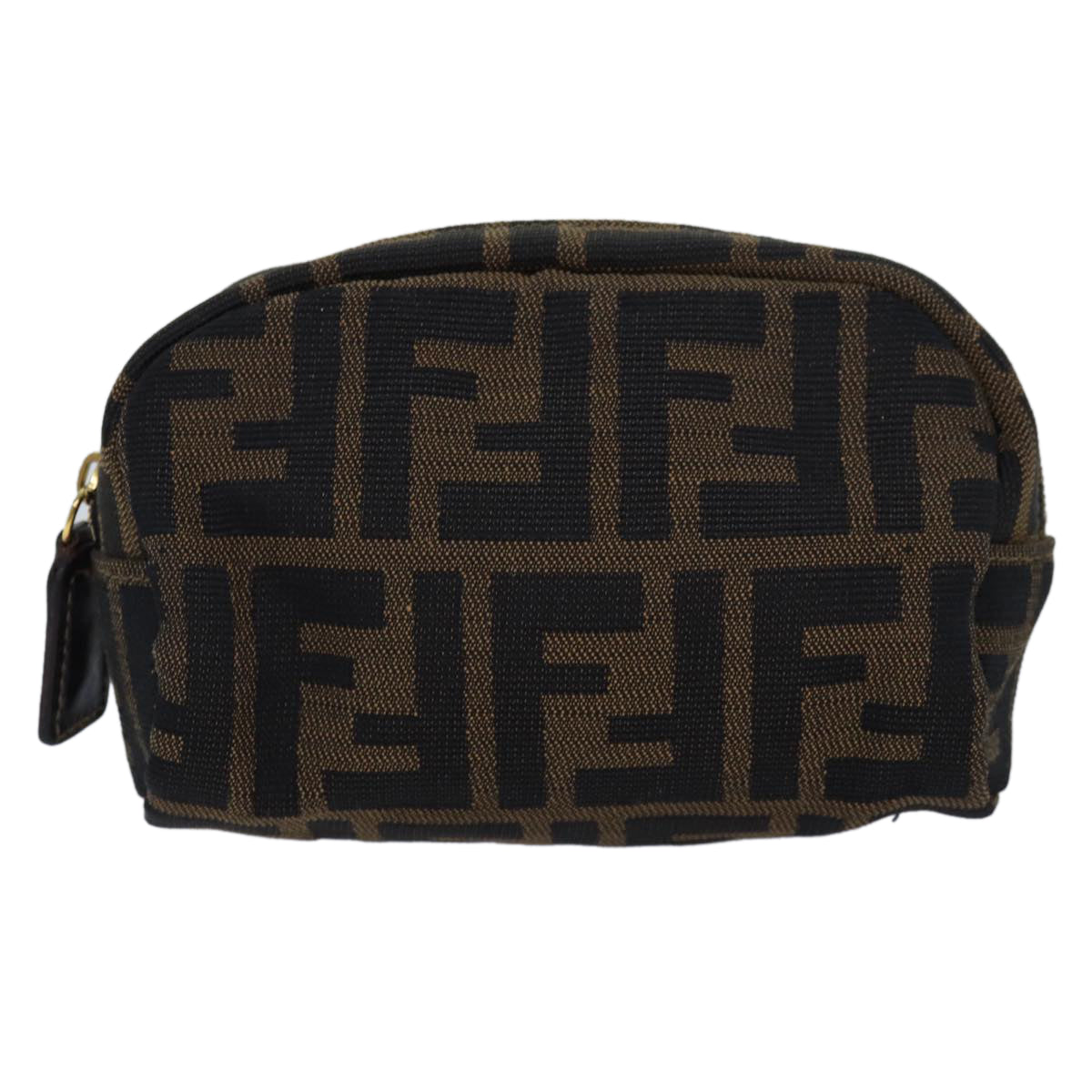 FENDI Zucca Canvas Pouch Brownfm3578