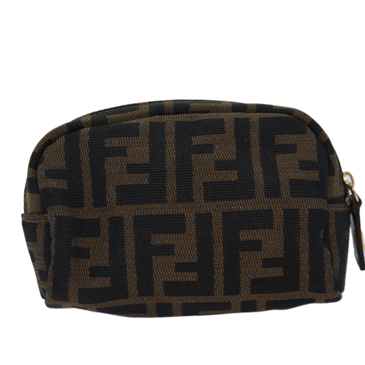 FENDI Zucca Canvas Pouch Brownfm3578