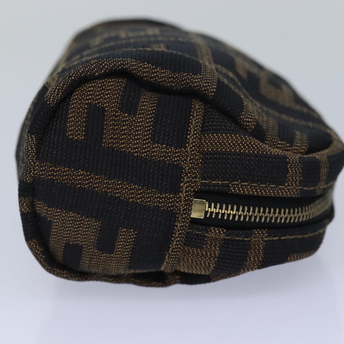FENDI Zucca Canvas Pouch Brownfm3578