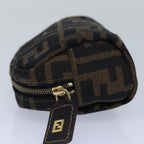 FENDI Zucca Canvas Pouch Brownfm3578