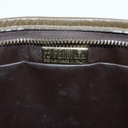 FENDI Zucchino Canvas Clutch Bag Coated Canvas Beigefm3587