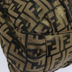 FENDI Zucca Canvas Chain Hand Bag Goldfm3589