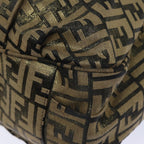 FENDI Zucca Canvas Chain Hand Bag Goldfm3589