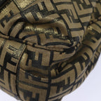 FENDI Zucca Canvas Chain Hand Bag Goldfm3589
