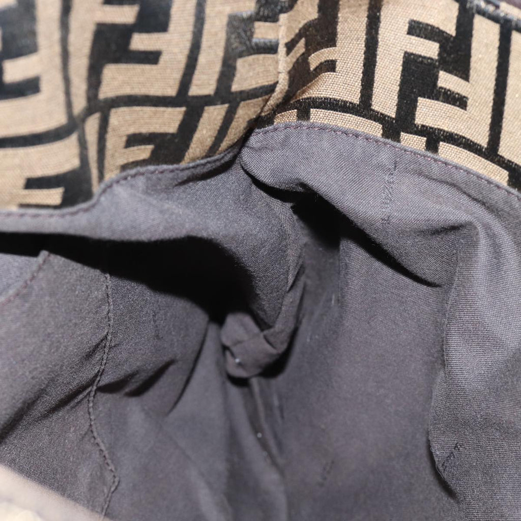 FENDI Zucca Canvas Chain Hand Bag Goldfm3589