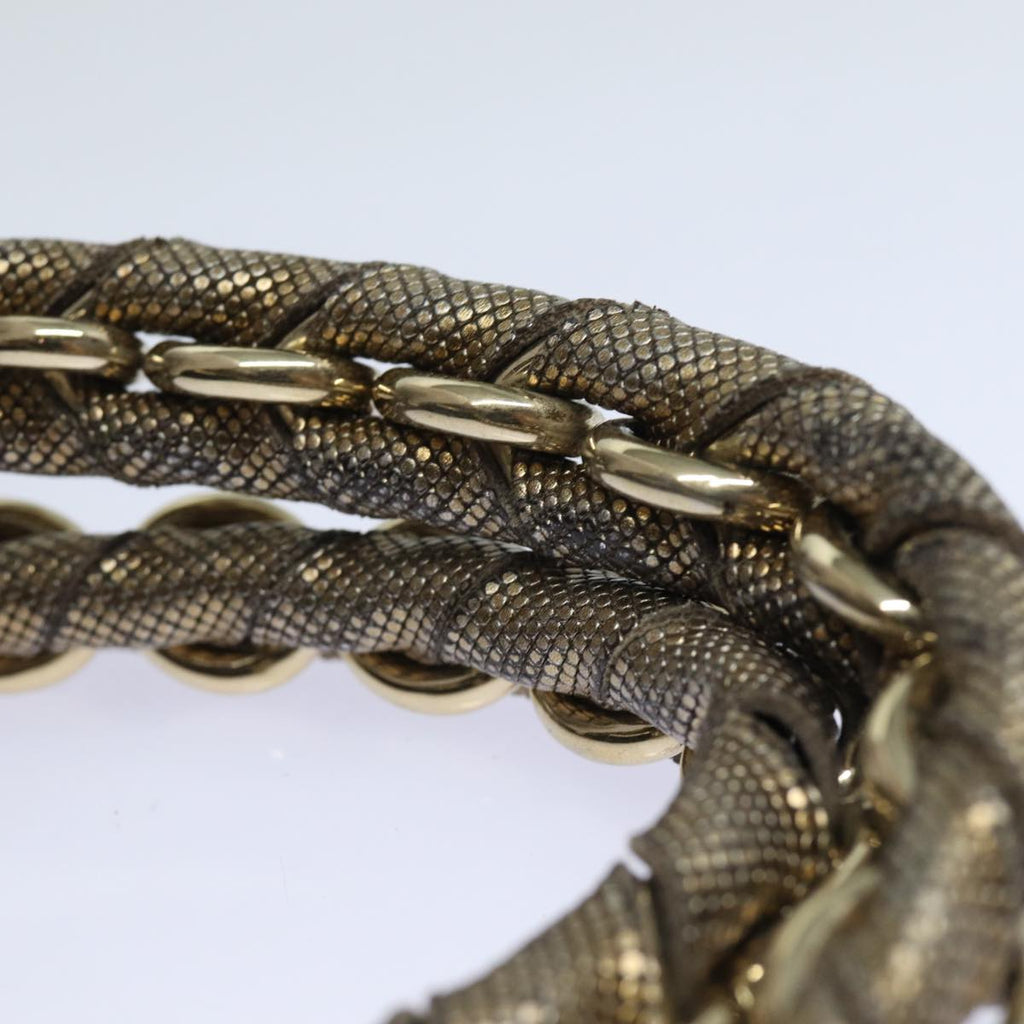 FENDI Zucca Canvas Chain Hand Bag Goldfm3589