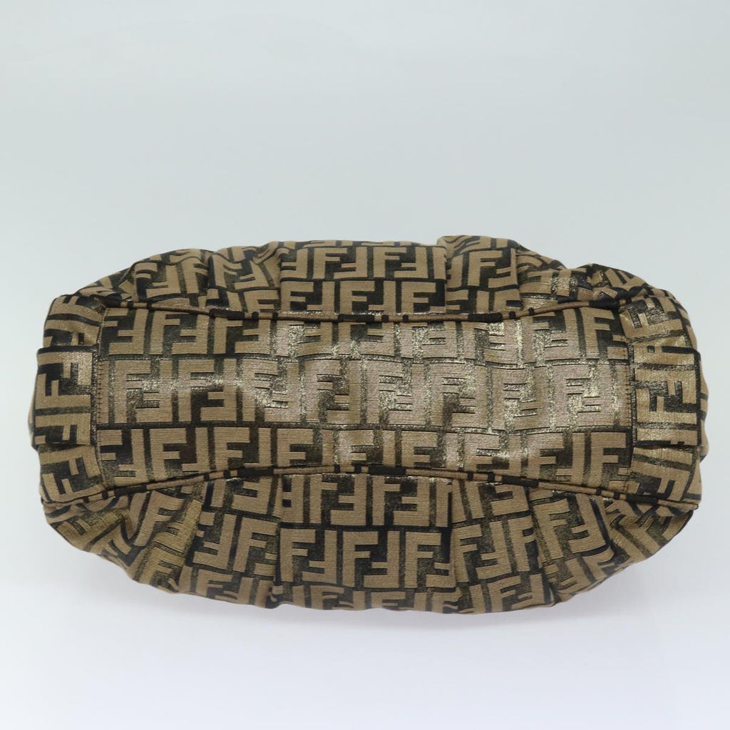 FENDI Zucca Canvas Chain Hand Bag Goldfm3589