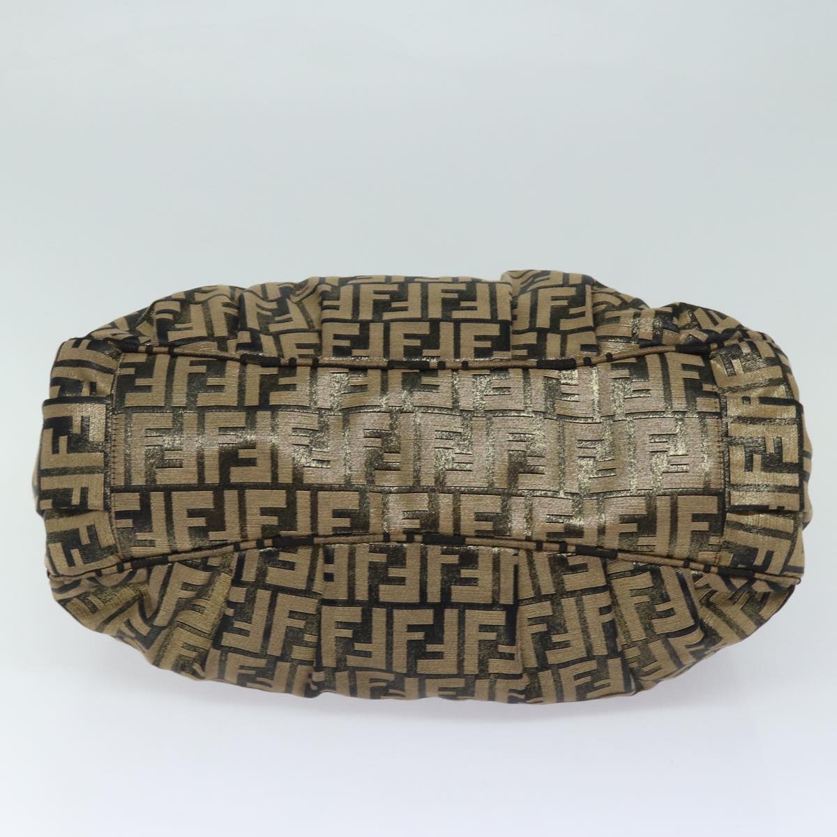 FENDI Zucca Canvas Chain Hand Bag Goldfm3589