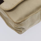 FENDI Canvas Shoulder Bag Beigefm3657