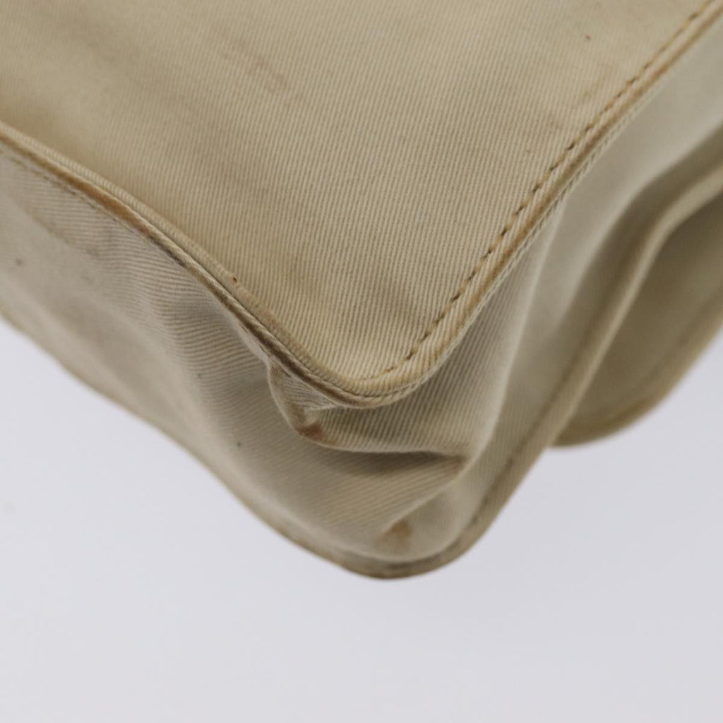 FENDI Canvas Shoulder Bag Beigefm3657