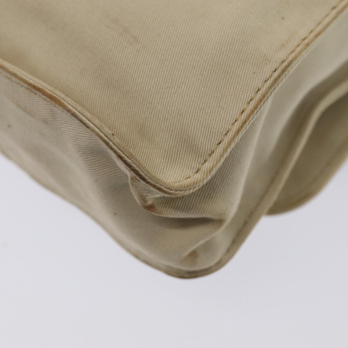 FENDI Canvas Shoulder Bag Beigefm3657