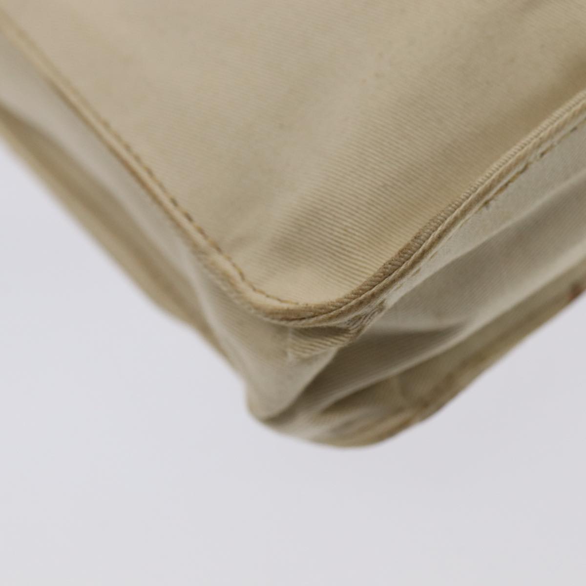 FENDI Canvas Shoulder Bag Beigefm3657