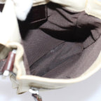 FENDI Canvas Shoulder Bag Beigefm3657