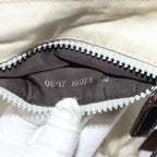 FENDI Canvas Shoulder Bag Beigefm3657