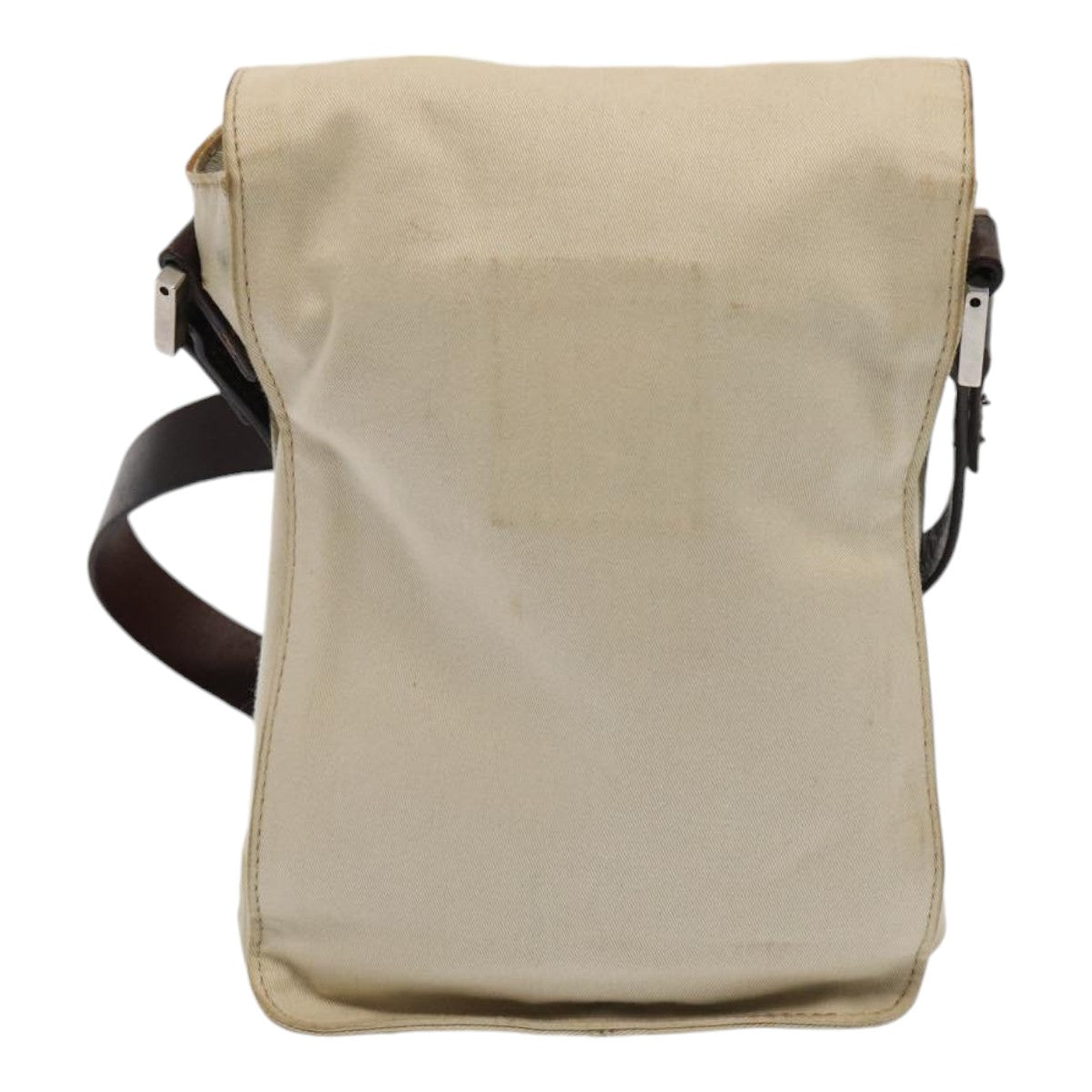 FENDI Canvas Shoulder Bag Beigefm3657