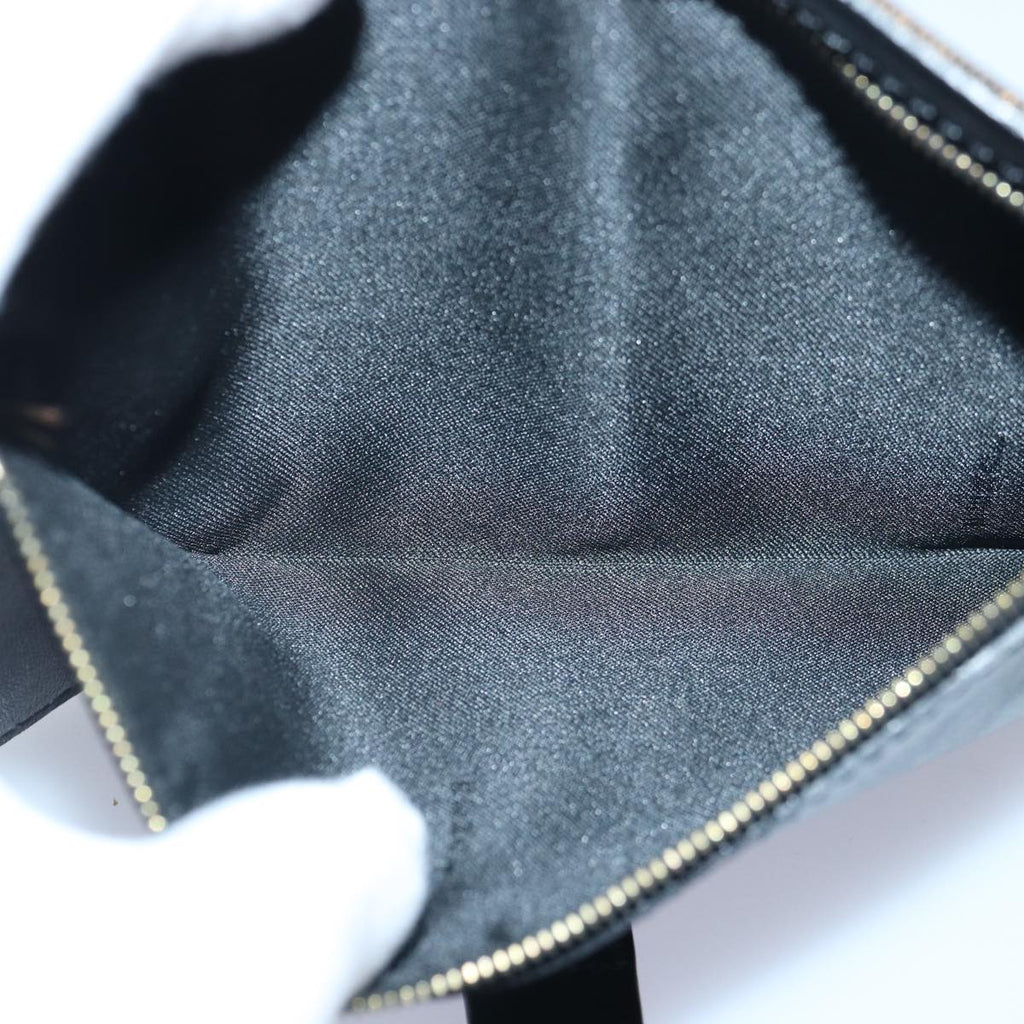 FENDI Zucca Canvas Shoulder Bag Leather Black Goldfm3729